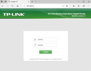 Easy-Setup-of-TP-Link-Archer-C7-AC1750 Web Interface